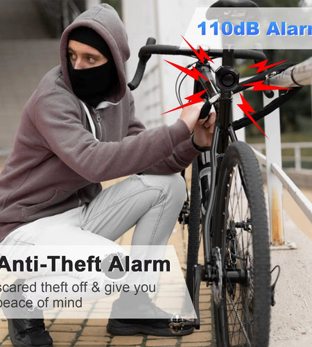 Wireless Bike Vibration Alarm USB Charging Remote Control Burglar Motorcycle Bike Security Detector System Bicycle Alarm