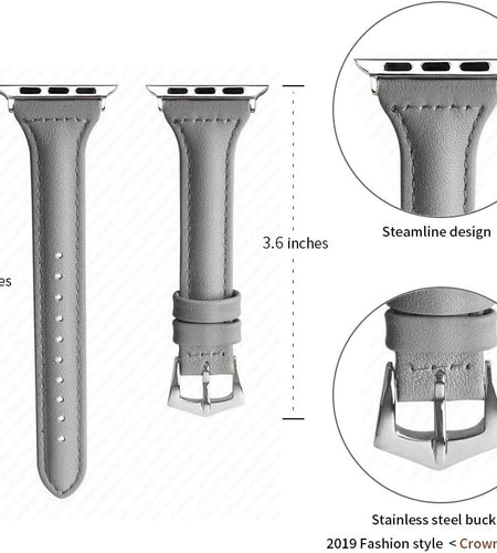 Compatible Apple Watch Band 42Mm 44Mm 45Mm, Top Grain Leather Band Replacement Strap for Iwatch Series 7, Series 6, SE, Series 5, Series 4,Series 3,Series 2,Series 1,Sport, Edition