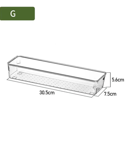 Transparent Drawer Box Cosmetic Cabinet Anti-Scratch Drawer Organizer Office Desk Storage Box Shelf Divider Drawer Storage Box